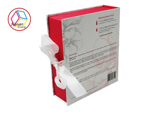 ประเทศจีน กล่องของขวัญเครื่องสำอางค์สีแดง / กล่องแต่งหน้ากระดาษแข็งใบรับรอง ISO9001 โรงงาน