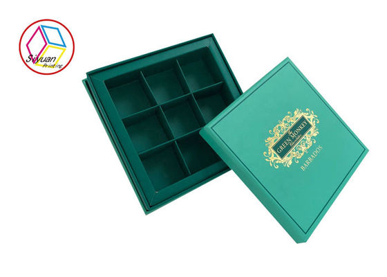 ประเทศจีน เทศกาลช็อคโกแลตกล่องของขวัญหวานสีเขียวพิมพ์ CMYK Pantone โรงงาน