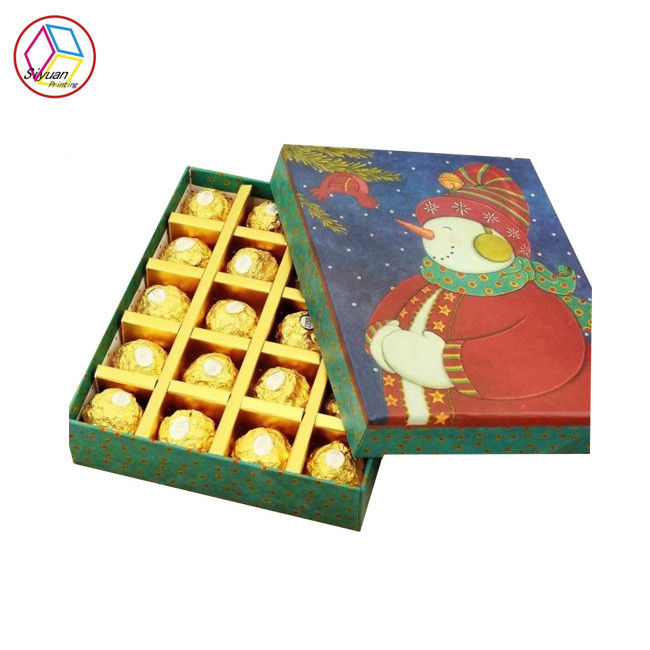 Fancy Chocolate Packaging Boxes Coated Paper Lovely Feature OEM Service